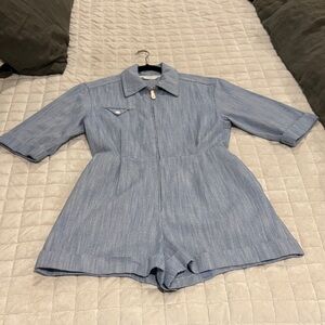 Sandro Light Blue Denim Top